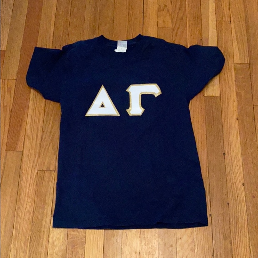 Navy Delta Gamma Letters shirt